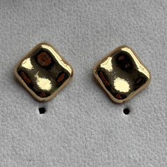 Golden Square Stud Earrings