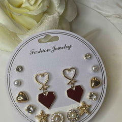 Heart and Stars Earring Set