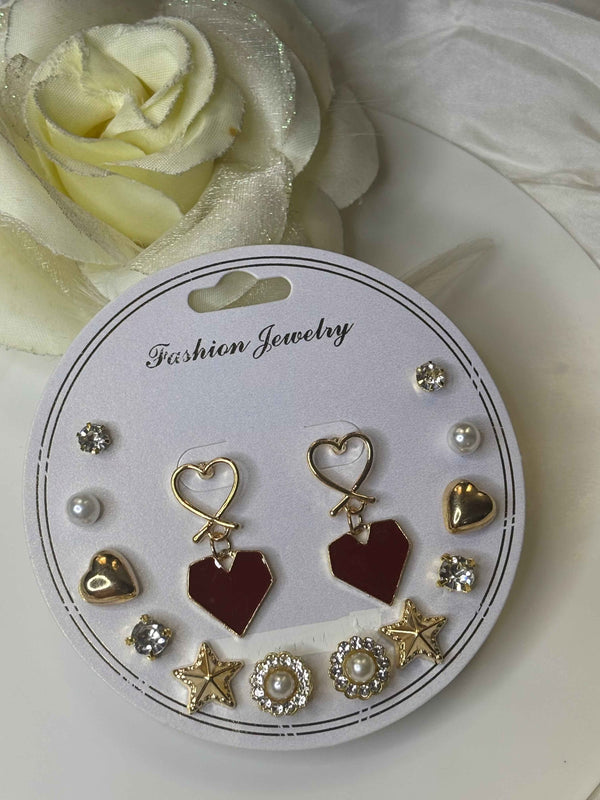 Heart and Stars Earring Set
