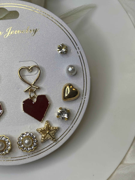 Heart and Stars Earring Set