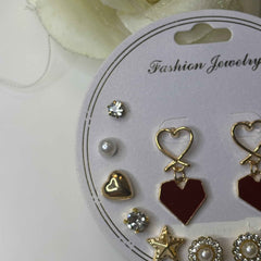 Heart and Stars Earring Set