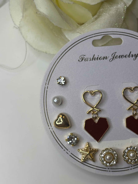 Heart and Stars Earring Set