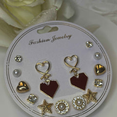 Heart and Stars Earring Set