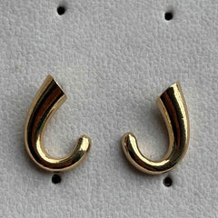 J Drop Stud Earrings