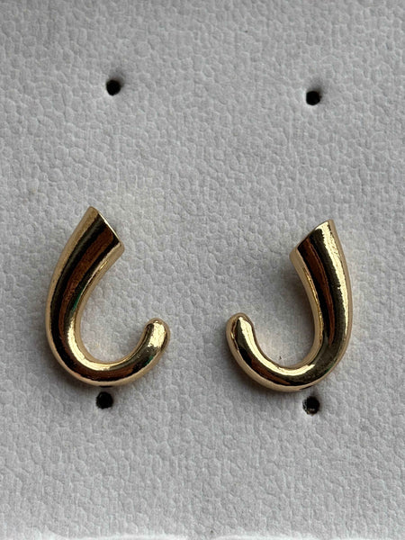 J Drop Stud Earrings