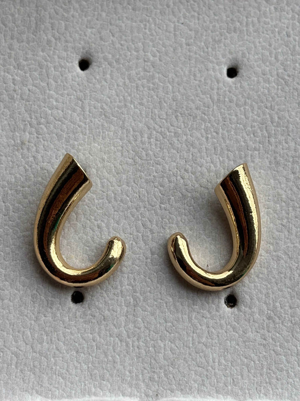 J Drop Stud Earrings