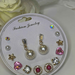 Pearl Glam Earring Set
