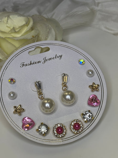 Pearl Glam Earrings Set