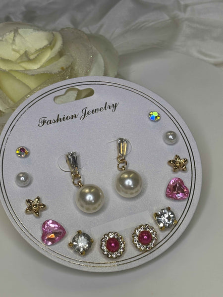 Pearl Glam Earring Set