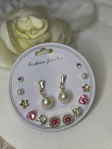 Pearl Glam Earring Set