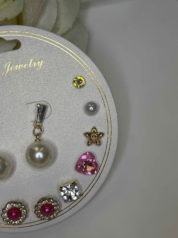 Pearl Glam Earring Set