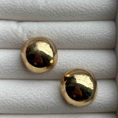 Round Gold Stud Earrings