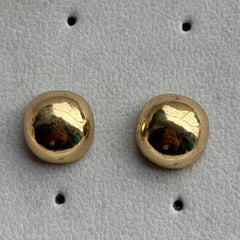 Round Gold Stud Earrings