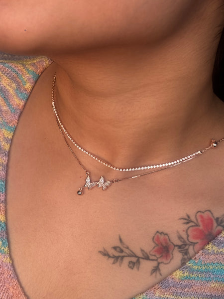 Double Butterfly Choker Set