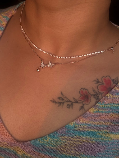 Double Butterfly Choker Set