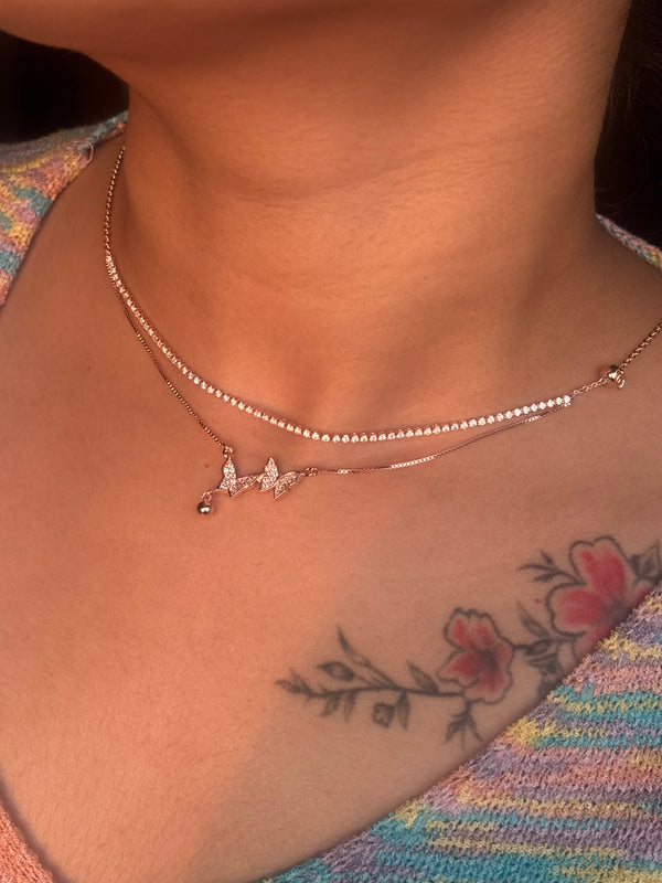 Double Butterfly Choker Set