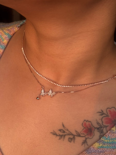 Double Butterfly Choker Set