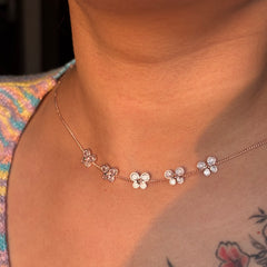Floral Crystal Choker Set