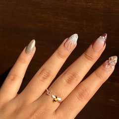 Golden Bee Crystal Adjustable Rin