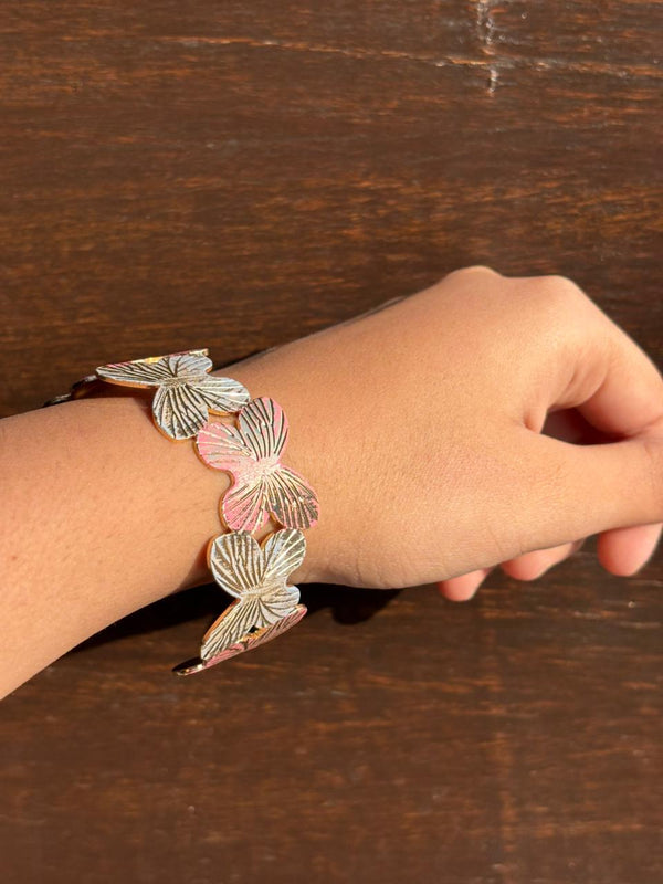 Golden Butterfly Statement Cuff Bracelet