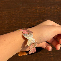 Golden Butterfly Statement Cuff Bracelet