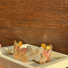Golden Butterfly Statement Cuff Bracelet
