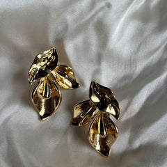 Golden Petal Cascade Earrings