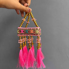 Pink Square Jhumar Hanging