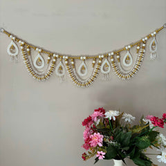 Pearl and Crystal Bandhanwar (Door Hanging)