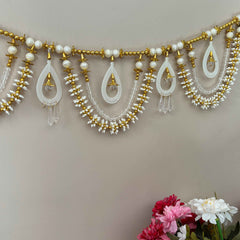 Pearl and Crystal Bandhanwar (Door Hanging)