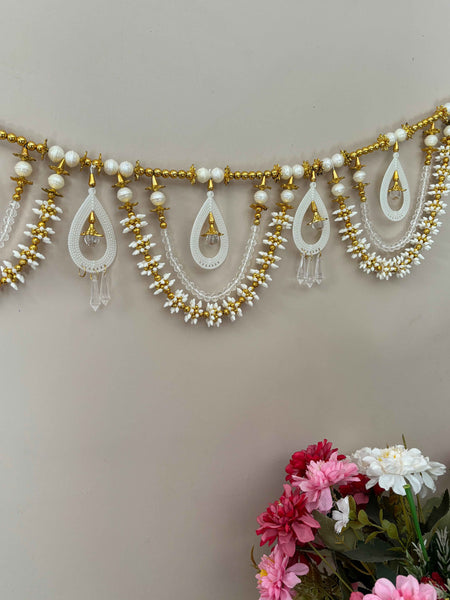 Pearl and Crystal Bandhanwar (Door Hanging)