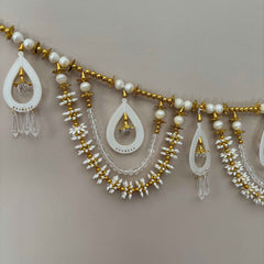 Pearl and Crystal Bandhanwar (Door Hanging)
