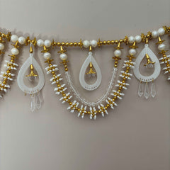Pearl and Crystal Bandhanwar (Door Hanging)