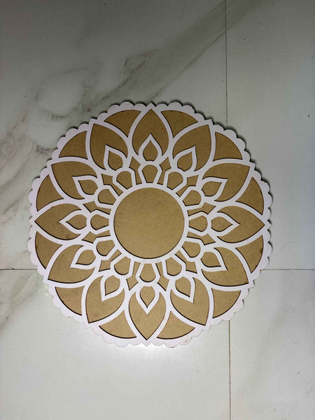 Rangoli Stencil with Colors + 4 Free Diya
