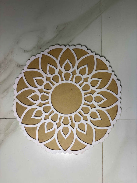 Rangoli Stencil with Colors + 4 Free Diya
