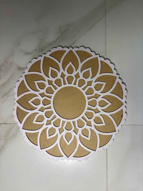 Rangoli Stencil with Colors + 4 Free Diya