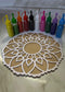 Rangoli Stencil with Colors + 4 Free Diya