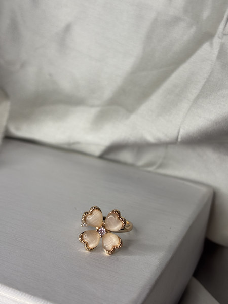 Ivory Blossom Rose Gold Spinner Ring