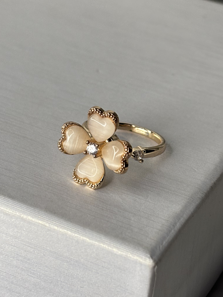 Ivory Blossom Rose Gold Spinner Ring