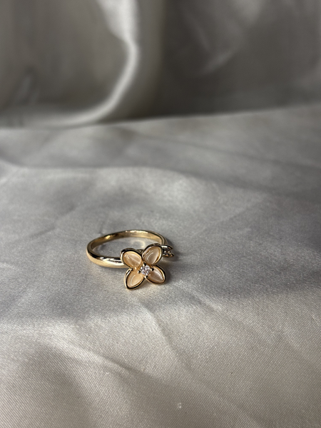 Petite Bloom Rose Gold Spinner Ring