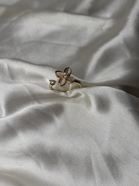 Petite Bloom Rose Gold Spinner Ring