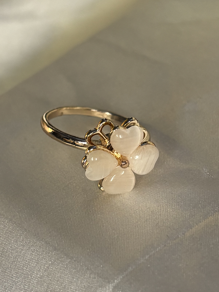 Luxe Petal Rose Gold Spinner Ring