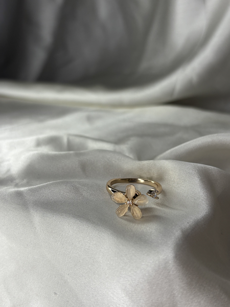 Flower Petal Rose Gold Spinner Ring
