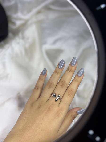 Nova Twin Silver Steel Statement Ring