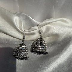 Oxidized Silver Jhumka Earrings – Kridha
