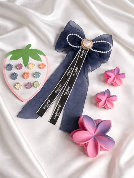 Pastel Bloom Hair Accessories Combo Set