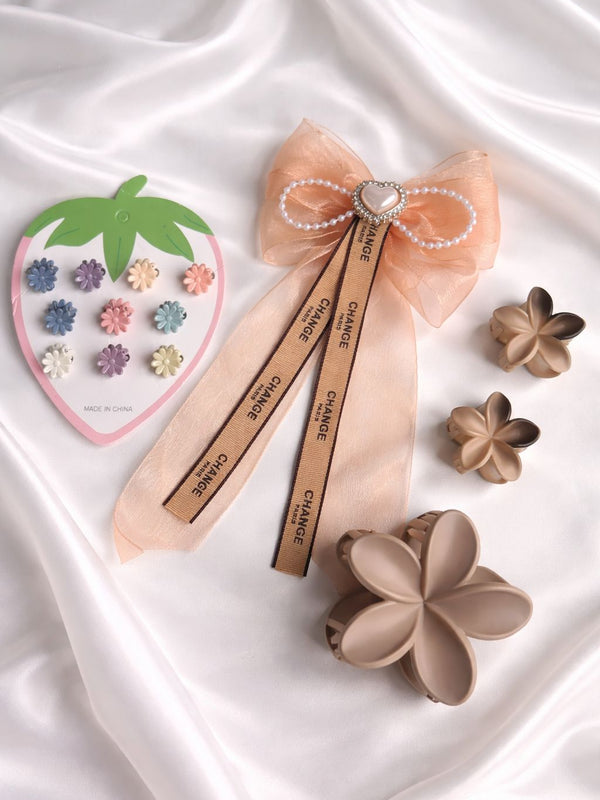 Pastel Bloom Hair Accessories Combo Set