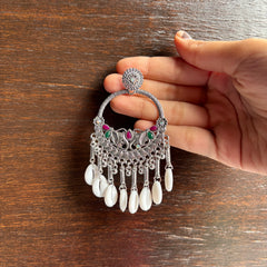 Pearl Aura Chandbali Earrings