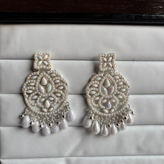 Pearl Kundan Dangler Earrings