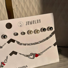 Pearl & Silver bracelet Combo Set